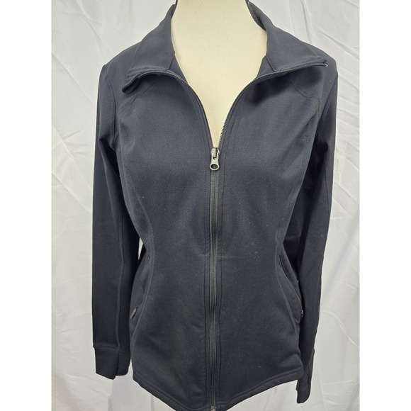 Zella Tops - Zella Womens Black Full Zip Athletic Track Jacket Size Large Activewear‎ Yoga